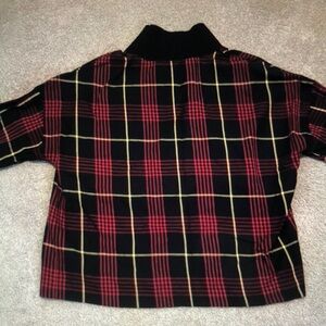 Plaid Women's Top - Red and Black